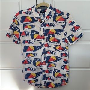 Bold Print Button Down